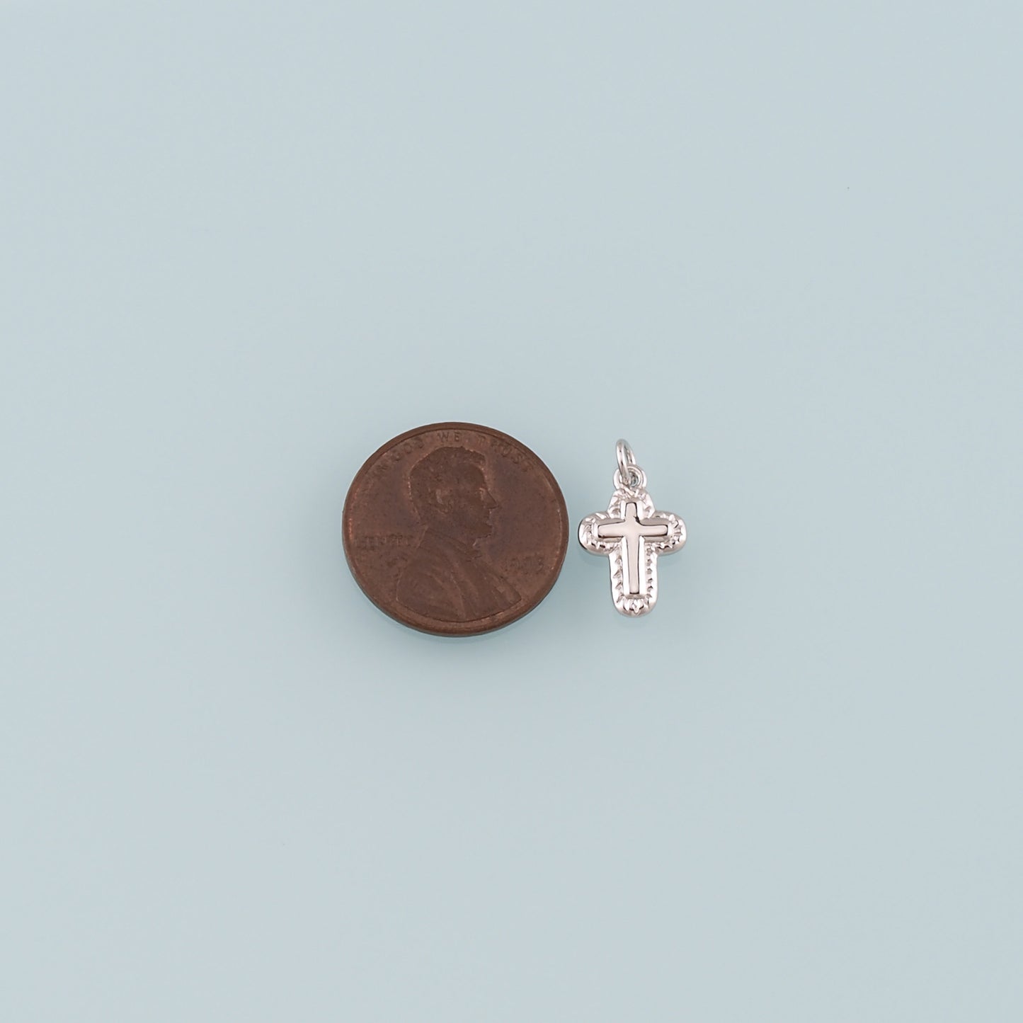 Gold Cross Charms,18K Gold Filled Cross Pendant,Religion Charm Bracelet Necklace for DIY Jewelry Making Supply