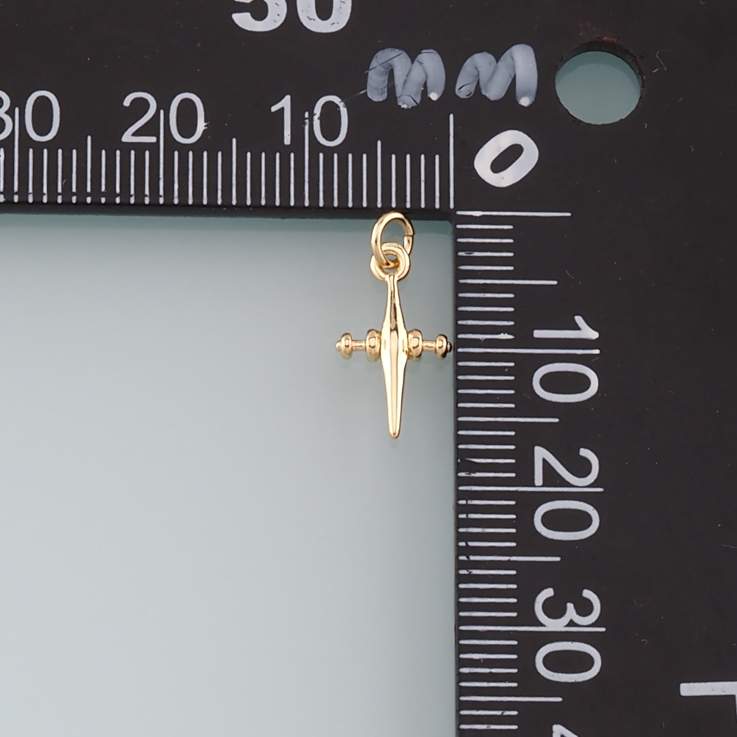 Gold Cross Charms,18K Gold Filled Cross Pendant,Religion Charm Bracelet Necklace for DIY Jewelry Making Supply