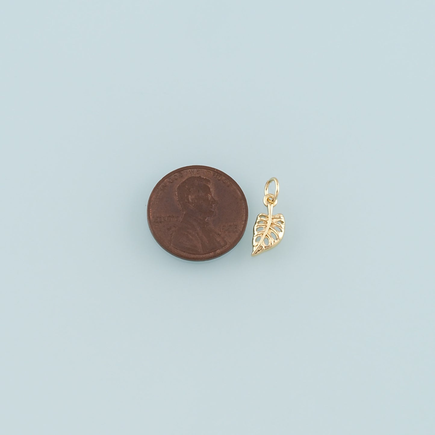 Gold Leaves Charm,18K Gold Filled Leaf Pendant,Leaf Charm Bracelet Necklace for DIY Jewelry Making Supply