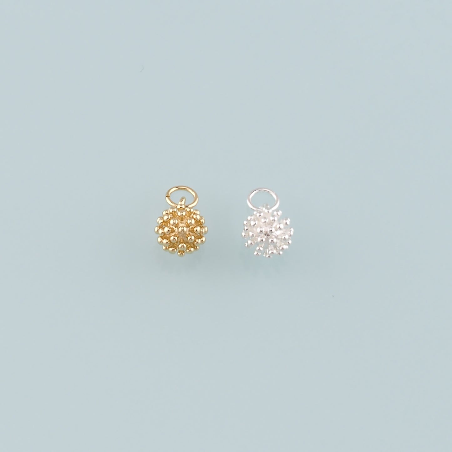 Gold Ball Charms,18K Gold Filled Round Ball Pendant,Round Charm Bracelet Necklace for DIY Jewelry Making Supply