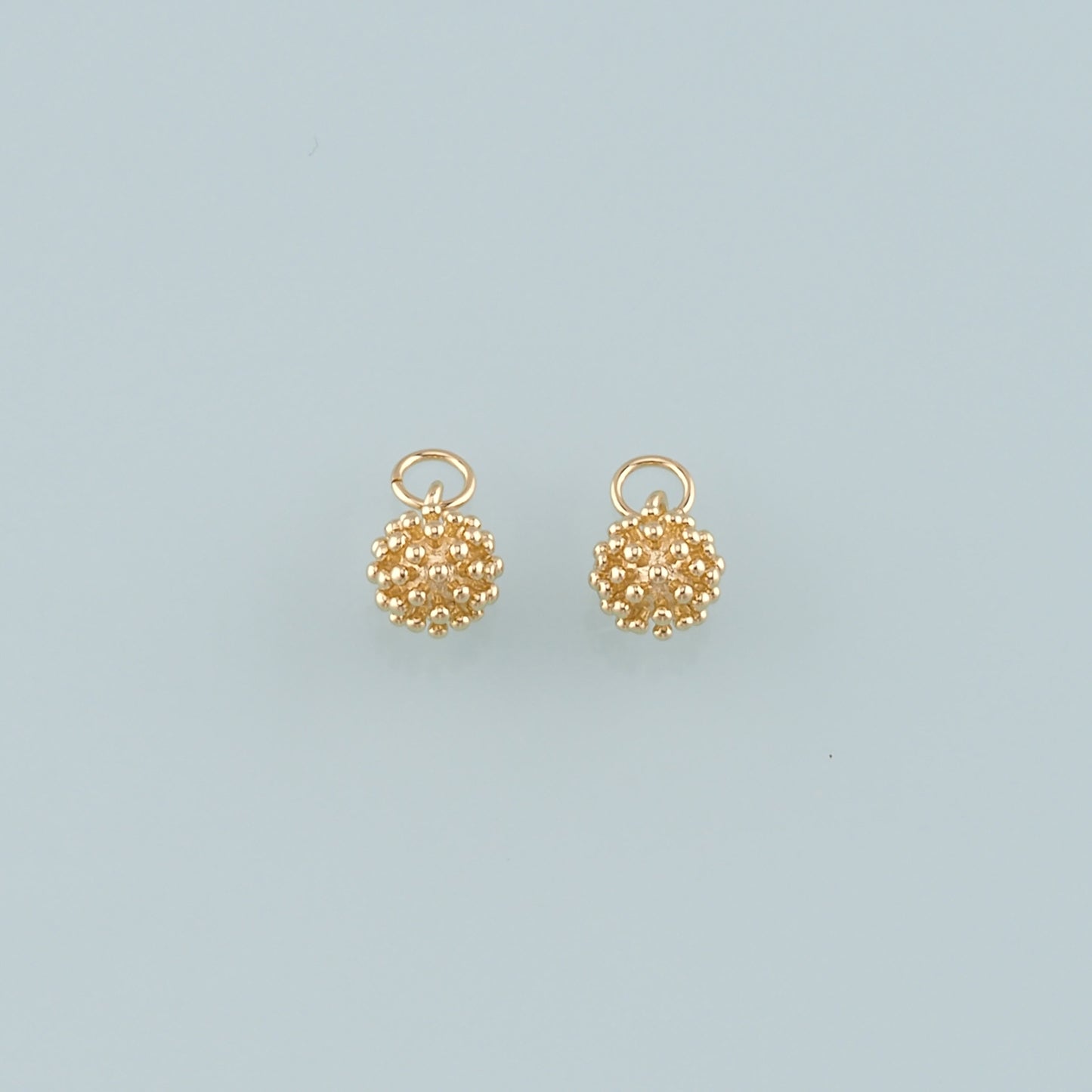 Gold Ball Charms,18K Gold Filled Round Ball Pendant,Round Charm Bracelet Necklace for DIY Jewelry Making Supply