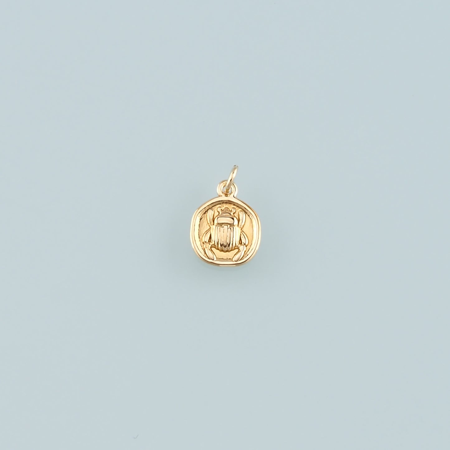 Gold Beetle Charms,18K Gold Filled Beetle Pendant,Insect Charm Bracelet Necklace for DIY Jewelry Making Supply