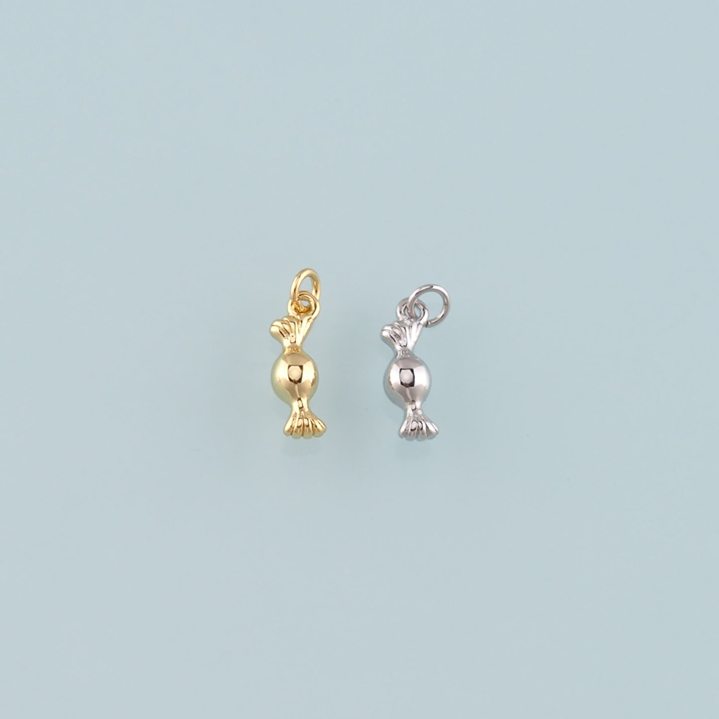 18K Gold Filled Candy Pendant,Dainty Candy Charm Bracelet Necklace for DIY Jewelry Making Supply