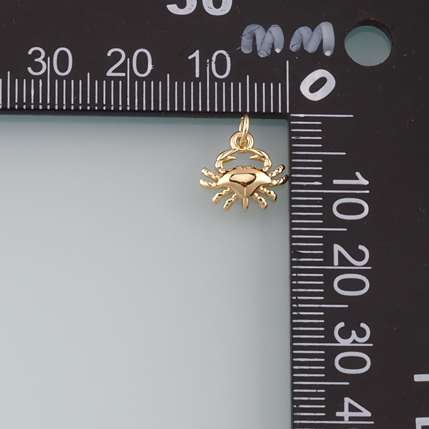 Gold Marine Life Charms,18K Gold Filled Crab Pendant,Crab Charms Bracelet Necklace for DIY Jewelry Making Supply