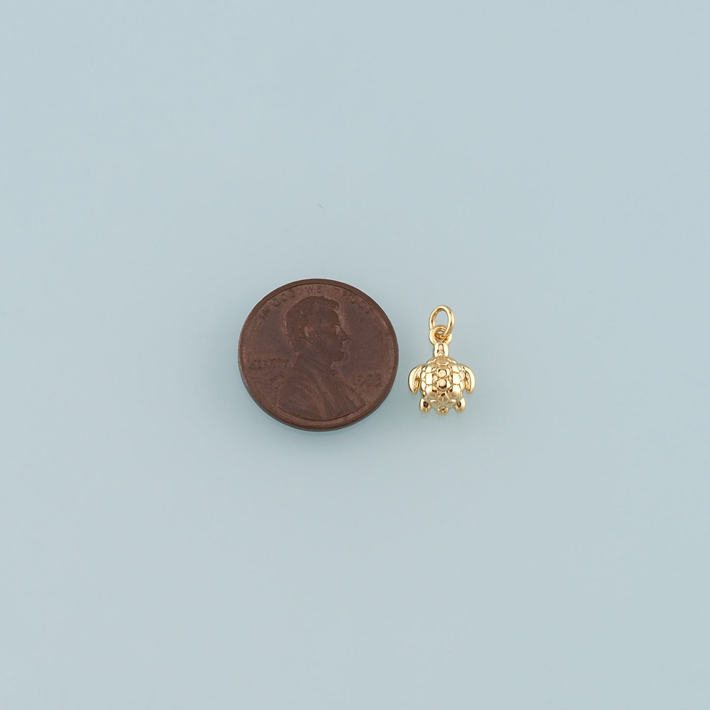 Gold Ocean Charms,18K Gold Filled Turtle Pendant,Turtle Charm Bracelet Necklace for DIY Jewelry Making Supply