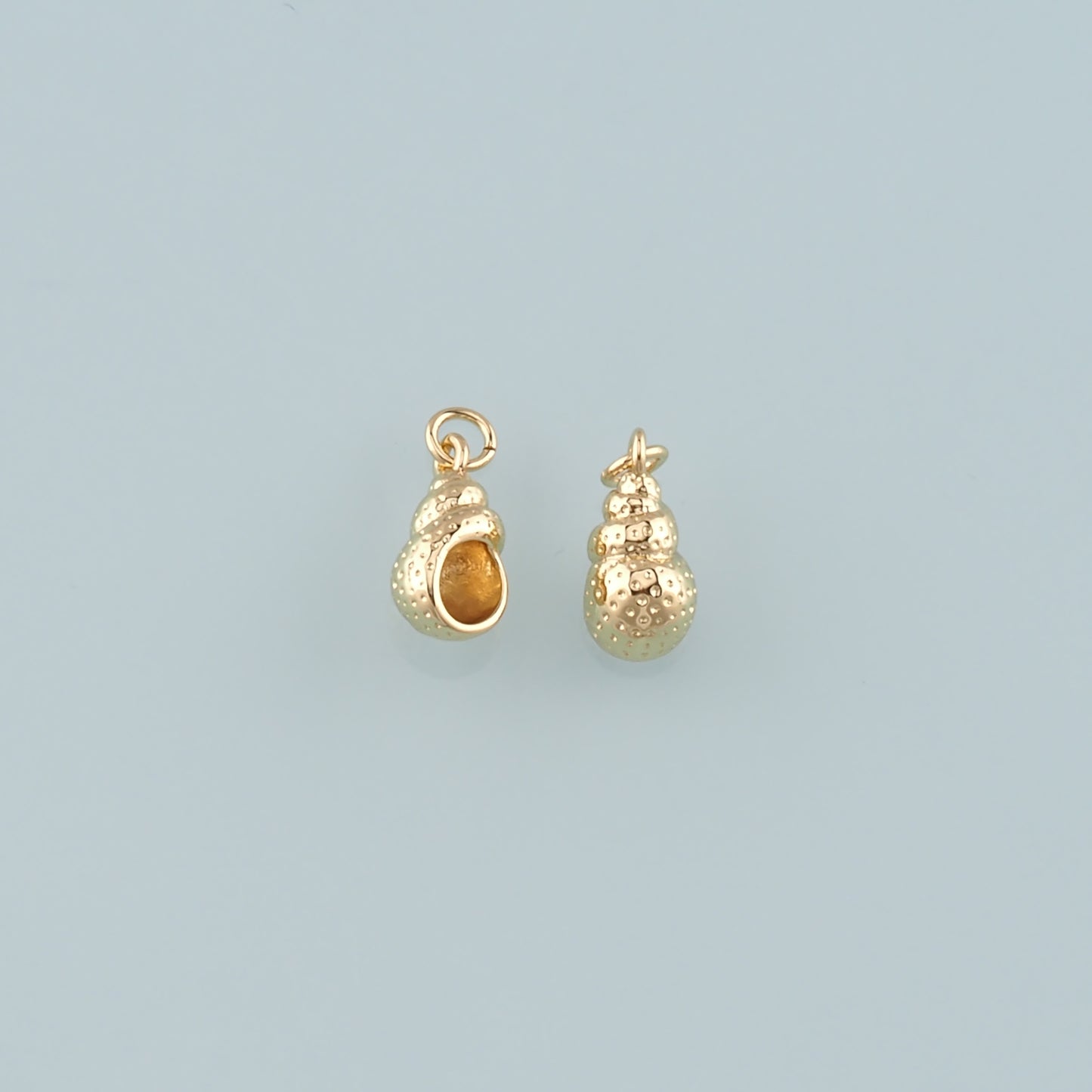 Gold Conch Charms,18K Gold Filled Shell Pendant,Conch Shell Charm Bracelet Necklace for DIY Jewelry Making Supply
