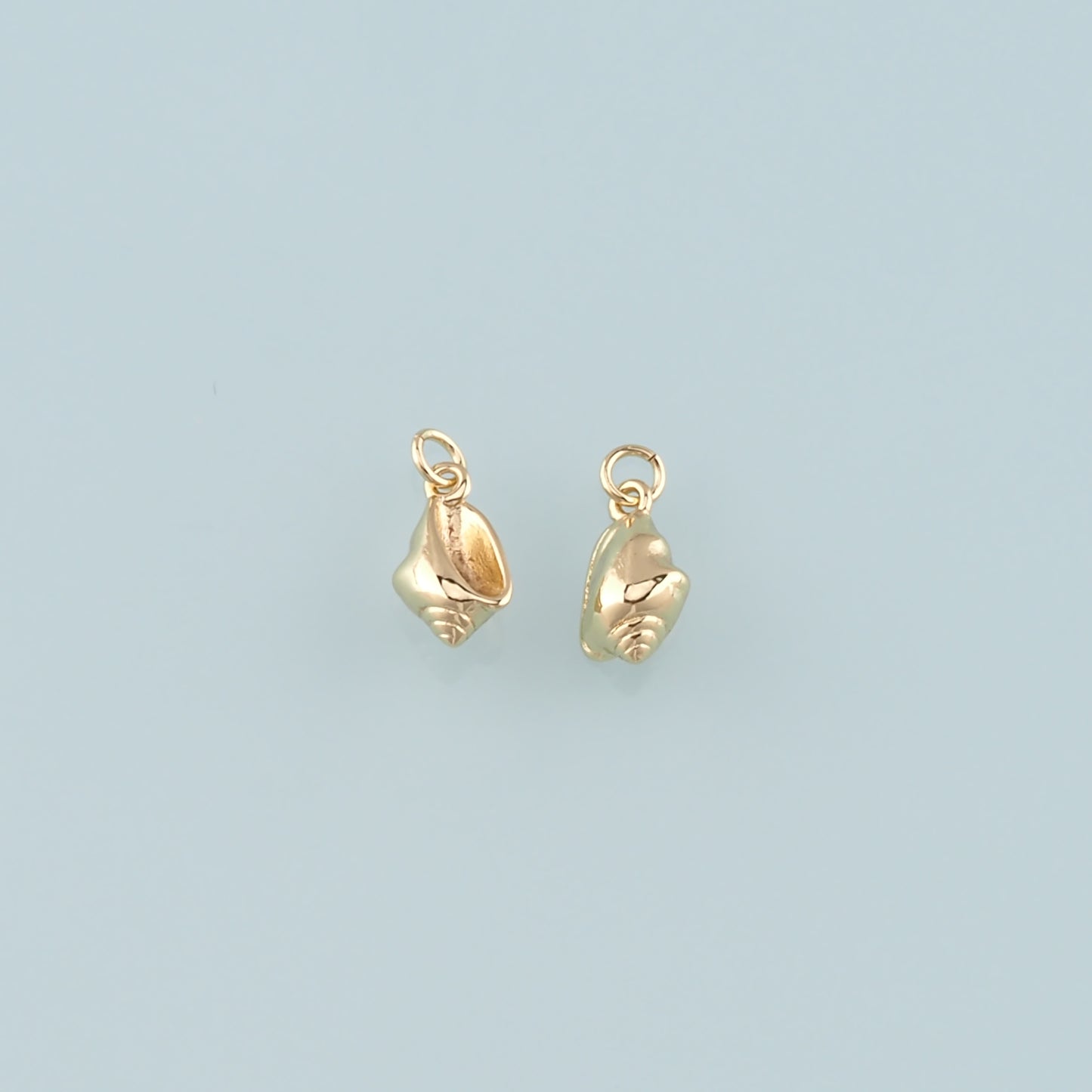 Gold Conch Charms,18K Gold Filled Shell Pendant,Conch Shell Charm Bracelet Necklace for DIY Jewelry Making Supply