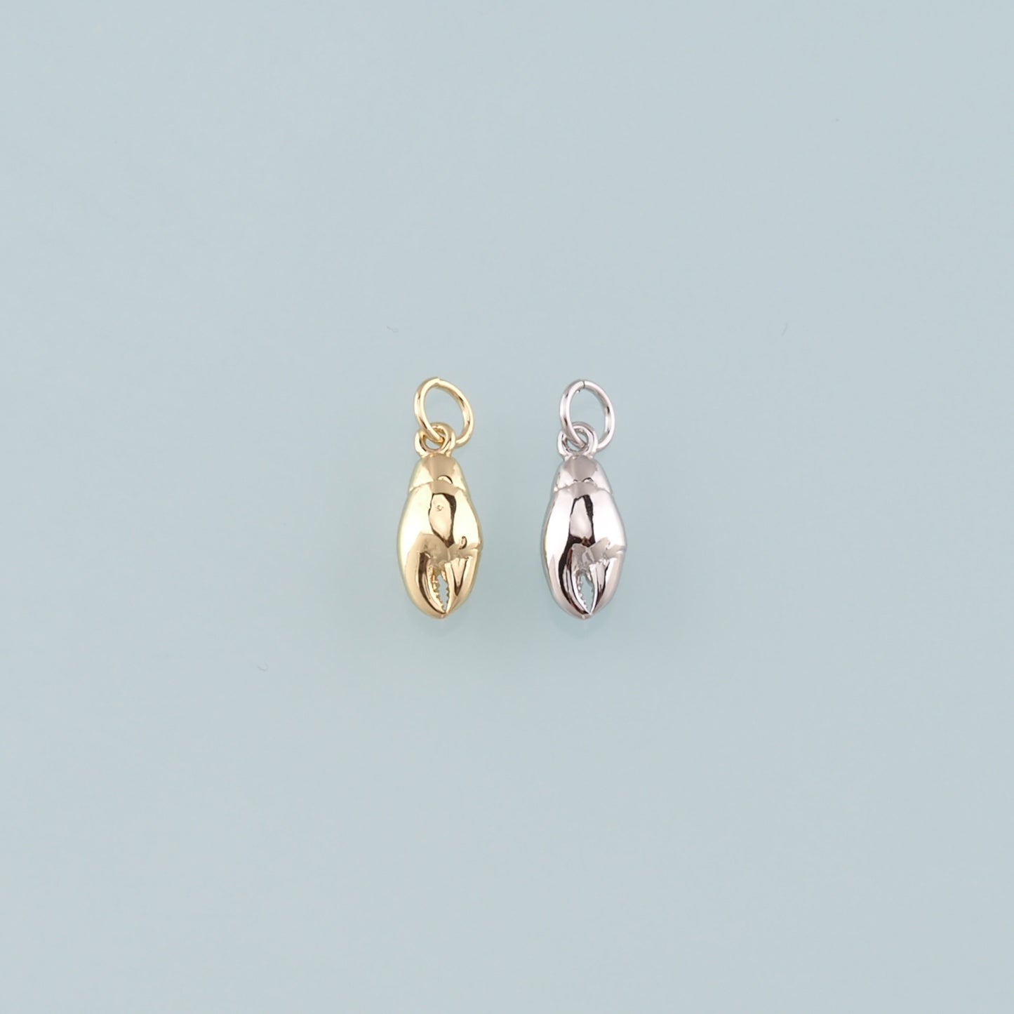 Gold Crab Claws Charms,18K Gold Filled Crab Pendant,Beach Crab Charms Bracelet Necklace for DIY Jewelry Making Supply