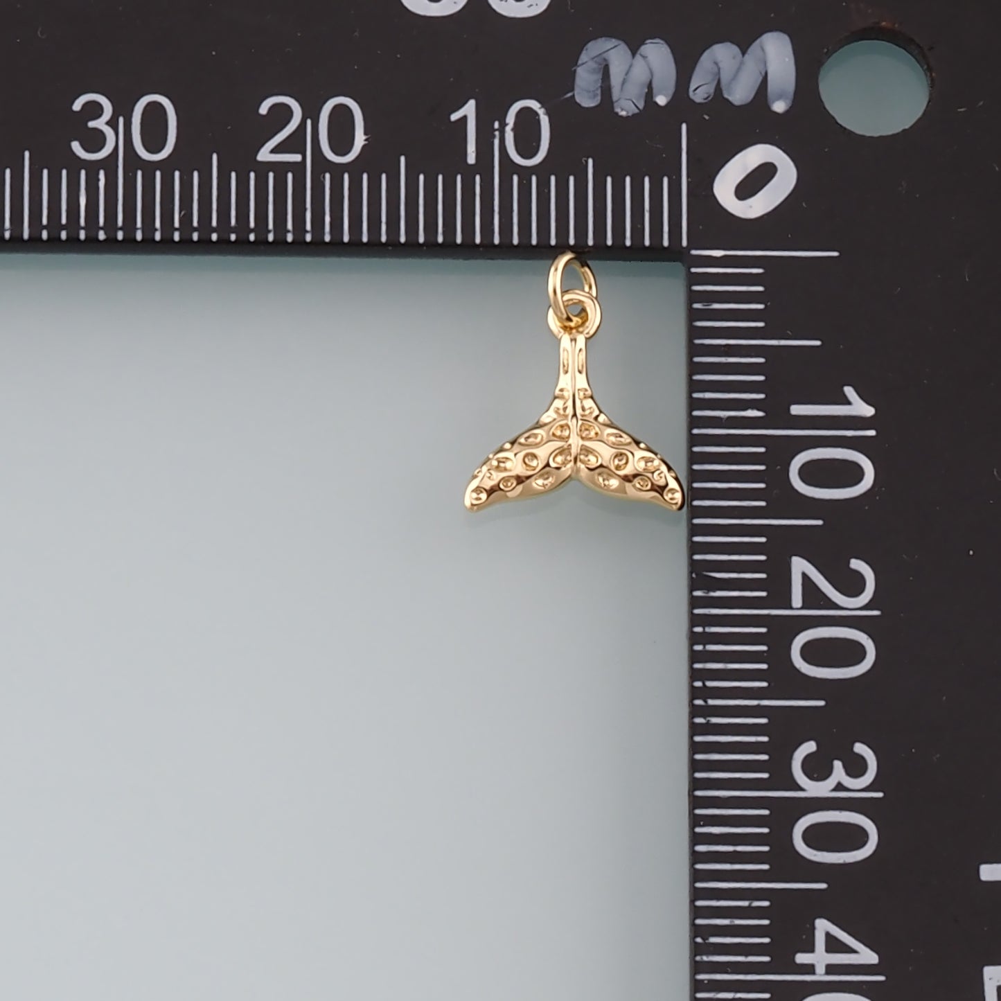 18K Gold Filled Mermaid Tail Pendant,Dainty Tail Charm Bracelet Necklace for DIY Jewelry Making Supply