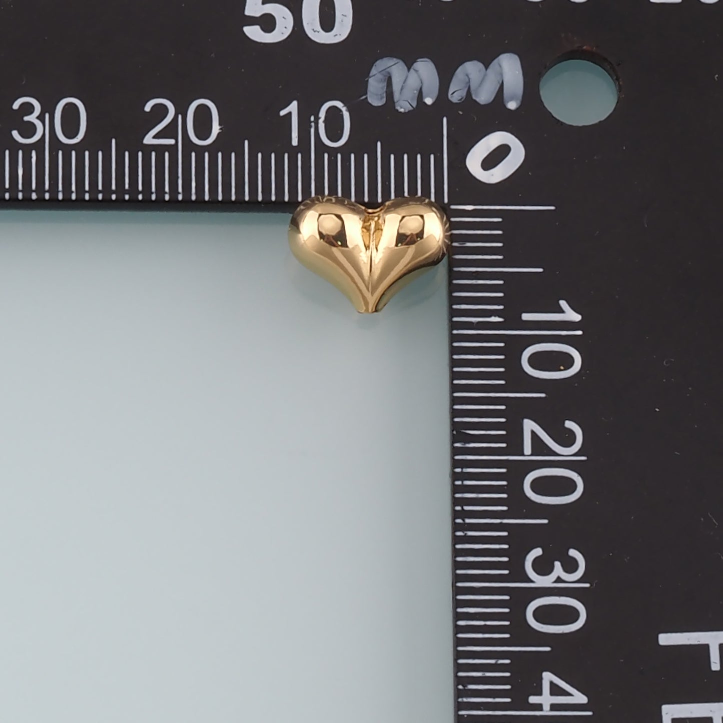 18K Gold Filled Heart Pendant,Fluffy Heart Charm Bracelet Necklace for DIY Jewelry Making Supply