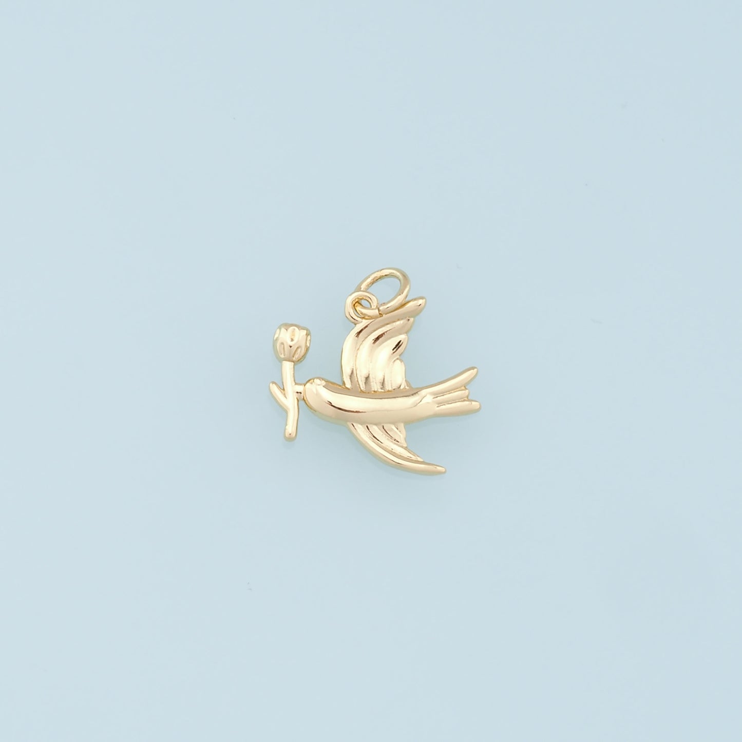 Gold Bird Charms,18K Gold Filled Bird Pendant,Bird Charm Bracelet Necklace for DIY Jewelry Making Supply