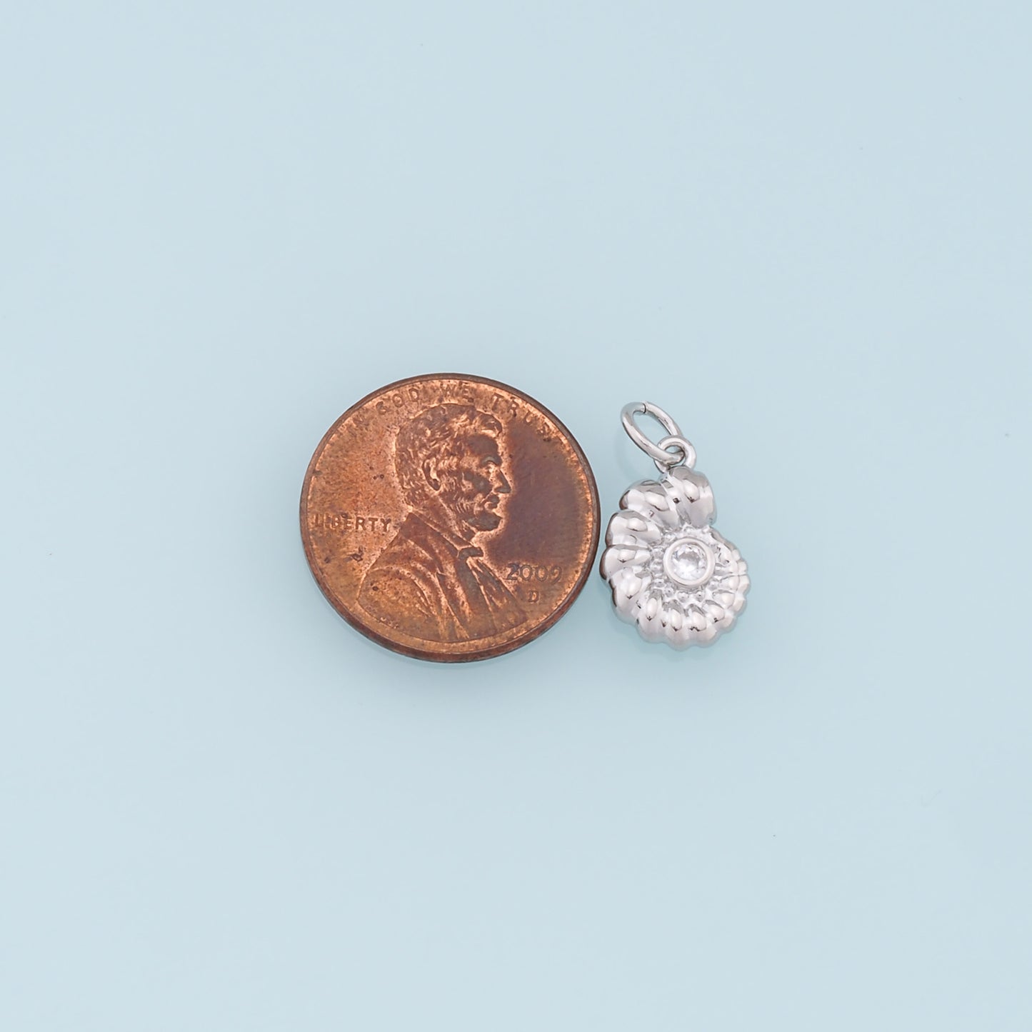 Gold Shell Charms,18K Gold Filled CZ Conch Shell Pendant,Ocean Charm Bracelet Necklace for DIY Jewelry Making Supply