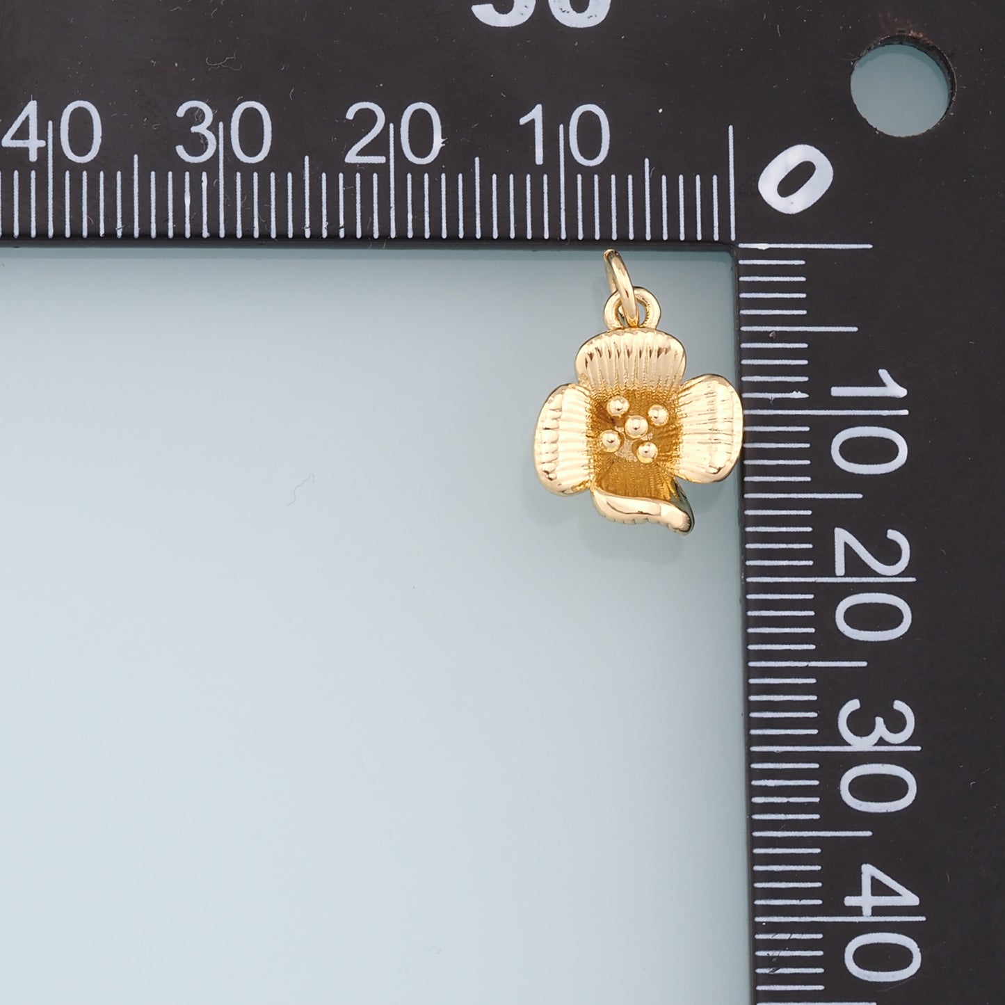 Gold Flower Charms,18K Gold Filled Flower Pendant,Silver Flower Charm Bracelet Necklace for DIY Jewelry Making Supply