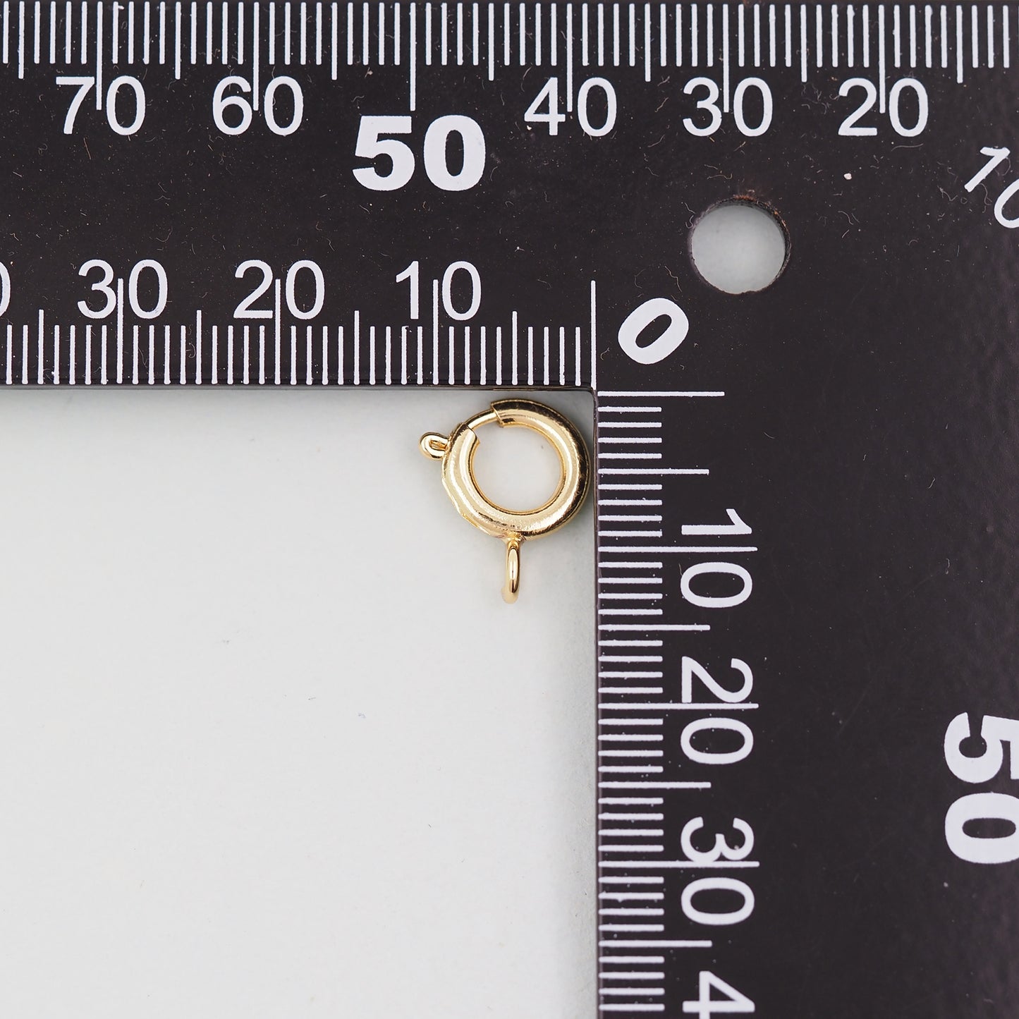 18K Gold Filled Round Carabiner Clasp,Carabiner Lock Connector,Spring Push Gate for DIY Jewelry Finding Necklace Bracelet