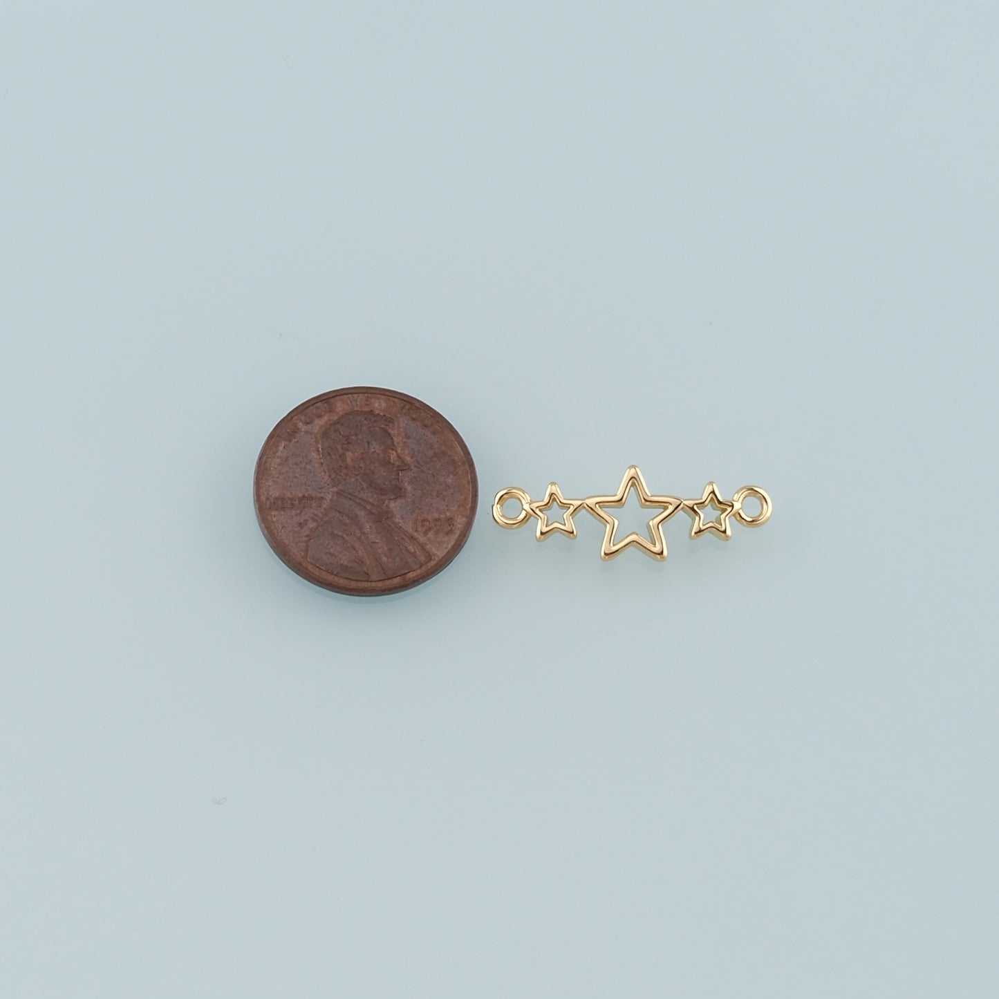 18K Gold Filled Star Connector,Celestial Charm Bracelet Necklace for DIY Jewelry Making Supply