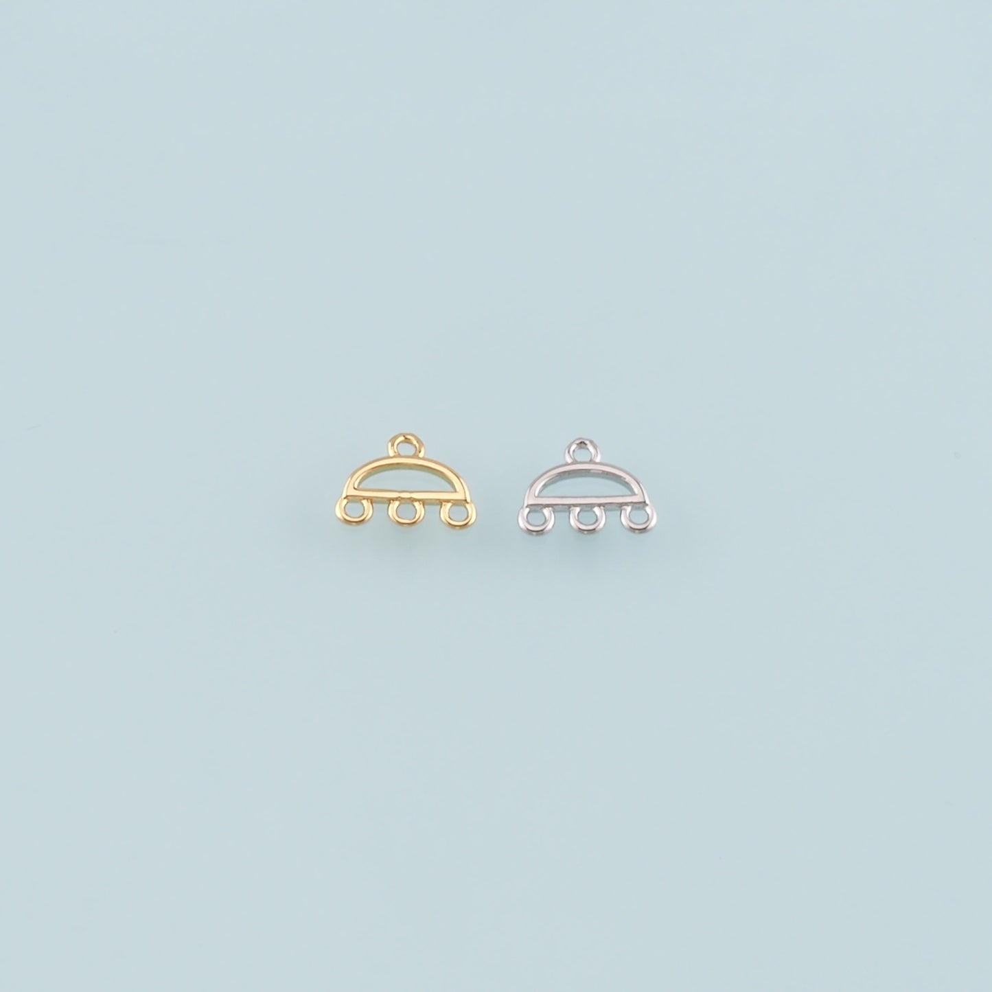 18K Gold Filled Geometry Pendant,Geometry Charm Bracelet Necklace for DIY Jewelry Making Supply