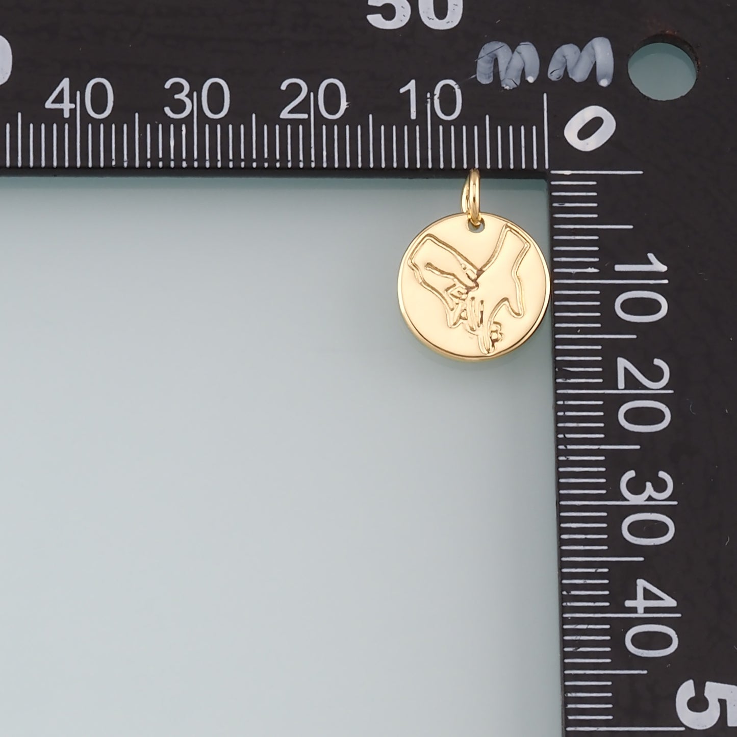18K Gold Filled Hand Pendant,Hand Charm Bracelet Necklace for DIY Jewelry Making Supply