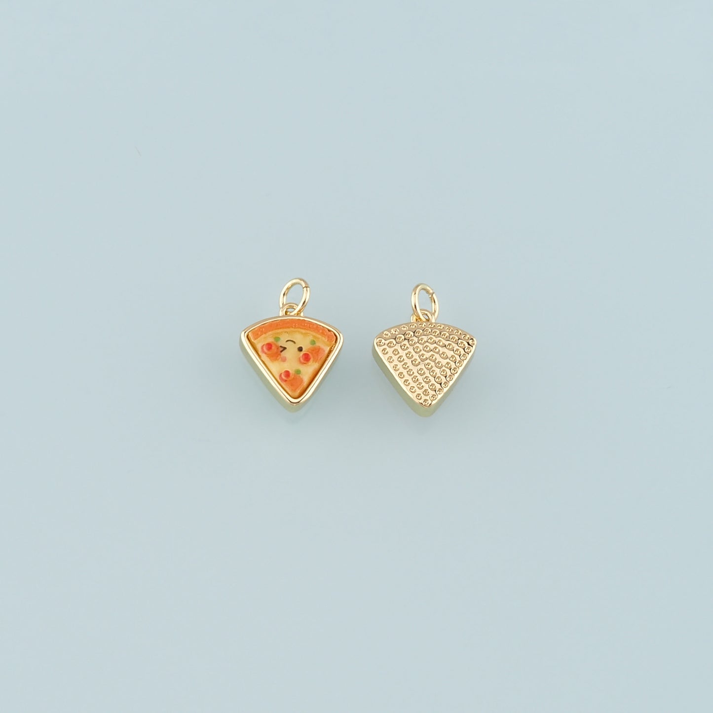 Gold Food Charms,18K Gold Filled Gourmet Food Pendant,Enamel Gourmet Food Charm Bracelet Necklace for DIY Jewelry Making Supply