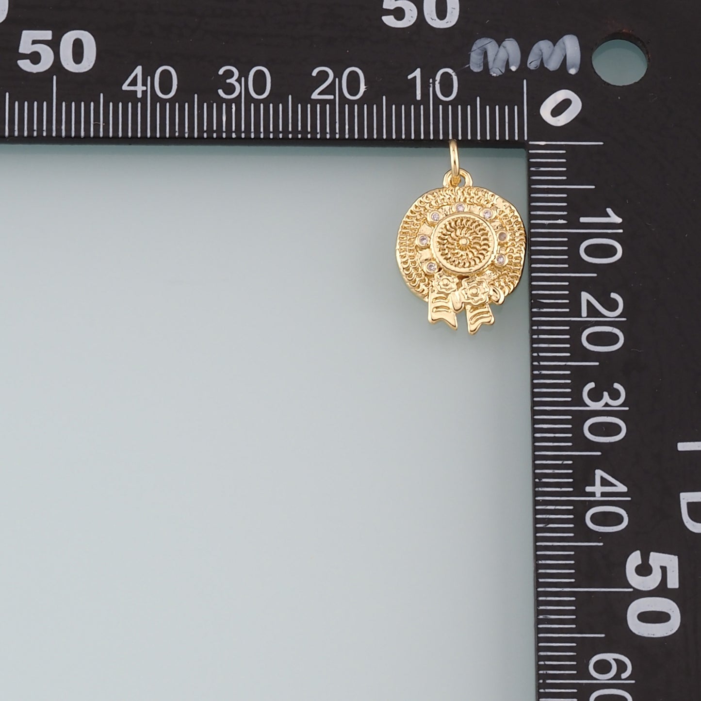 18K Gold Filled Geometry Pendant,CZ Micro Pave Geometry Charm Bracelet Necklace for DIY Jewelry Making Supply