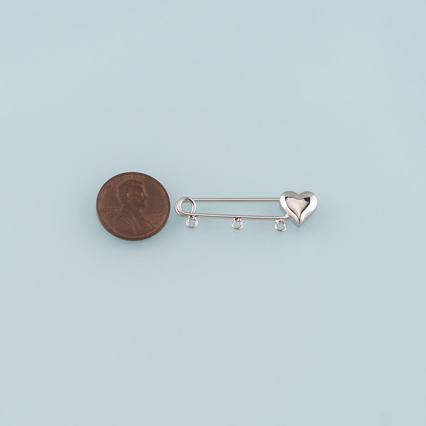 18K Gold Filled Safety Pin Pendant,Safety Pin Charm Bracelet Necklace for DIY Jewelry Making Supply