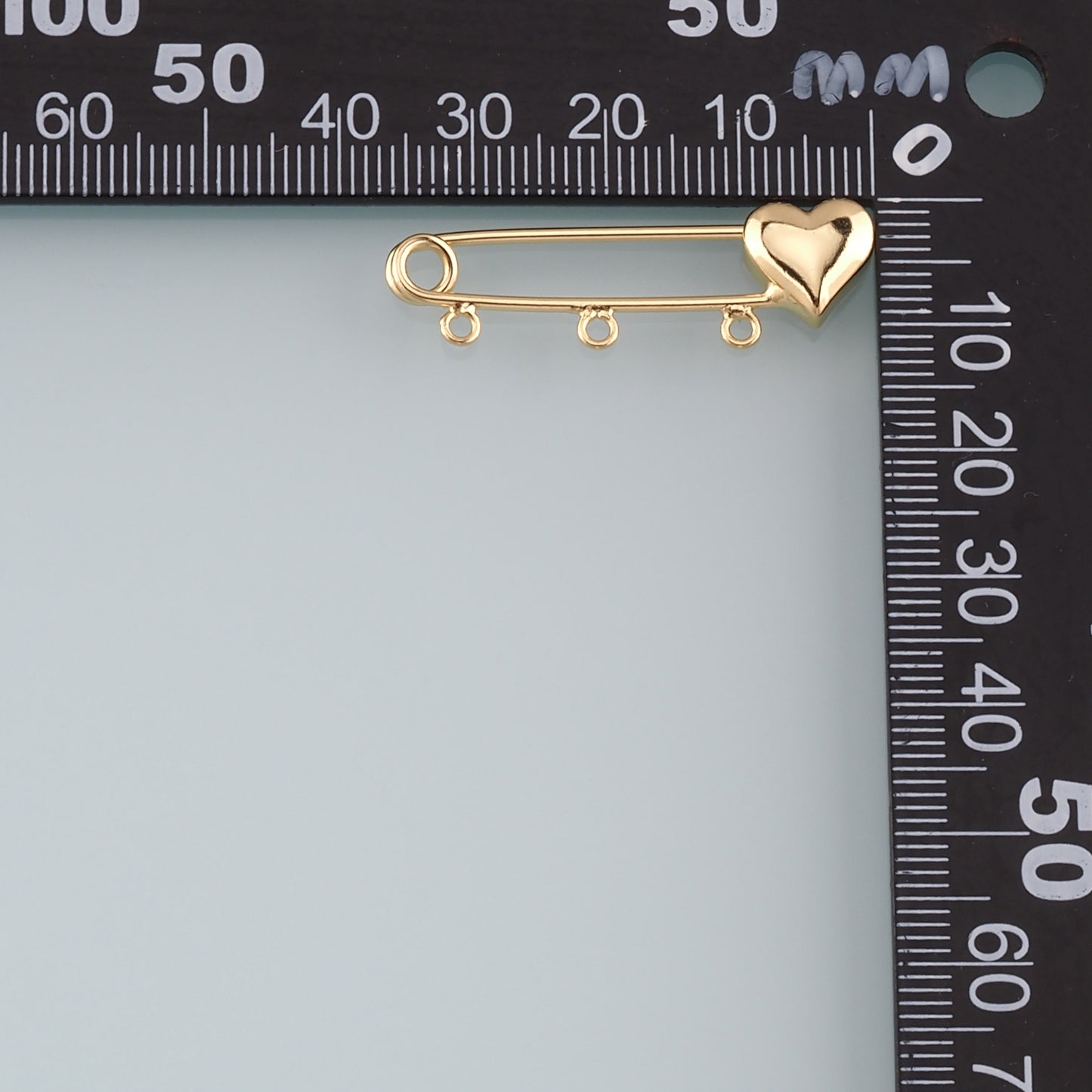 18K Gold Filled Safety Pin Pendant,Safety Pin Charm Bracelet Necklace for DIY Jewelry Making Supply