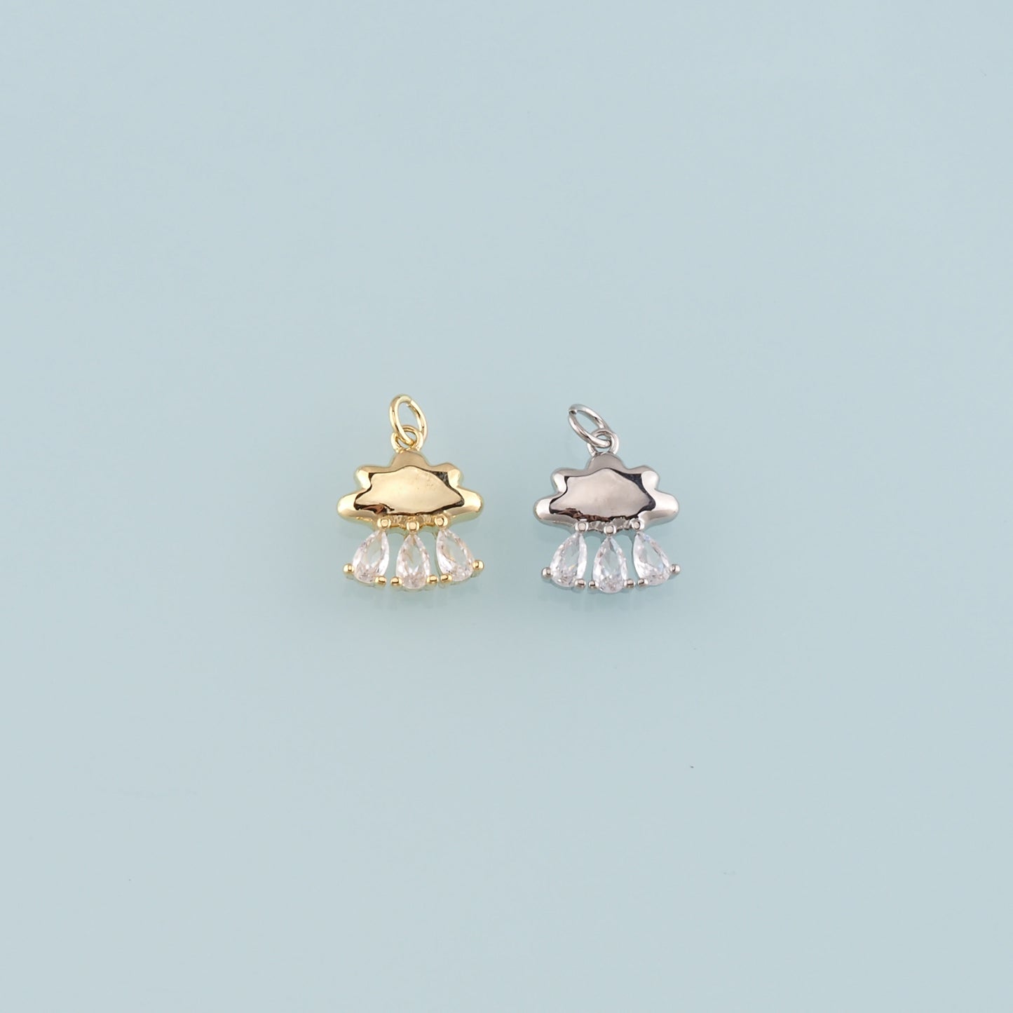Gold Jellyfish Charms,18K Gold Filled Jellyfish Pendant,CZ Micro Pave Ocean Charm Bracelet Necklace for DIY Jewelry Making Supply