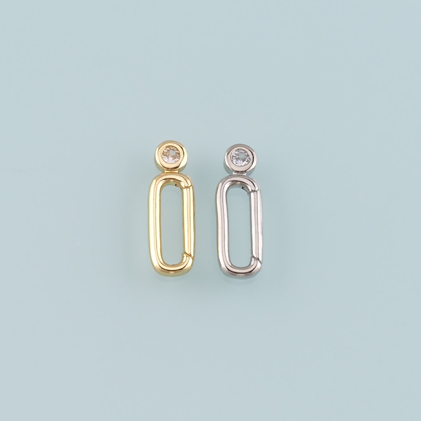 18K Gold Filled Oval Carabiner Clasp,Carabiner Lock Connector,Spring Push Gate for DIY Jewelry Finding Necklace Bracelet