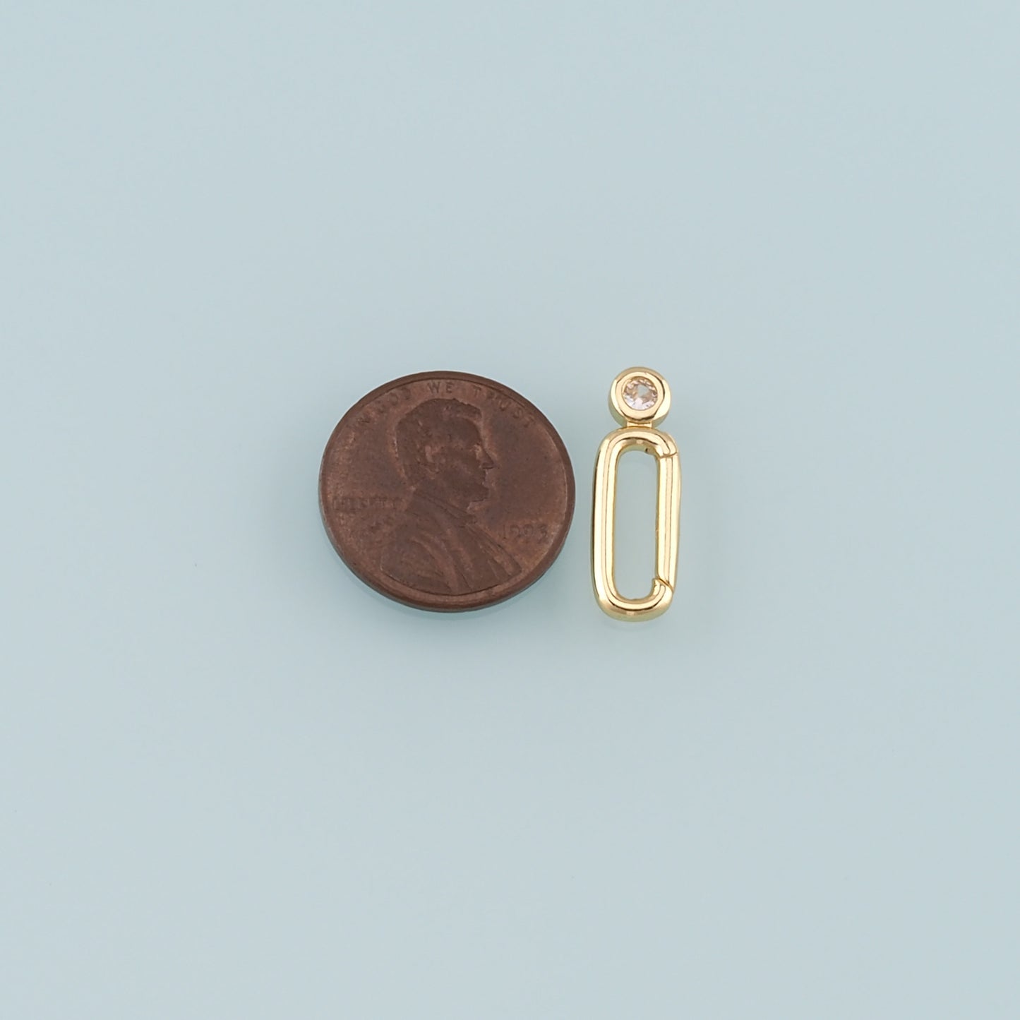 18K Gold Filled Oval Carabiner Clasp,Carabiner Lock Connector,Spring Push Gate for DIY Jewelry Finding Necklace Bracelet