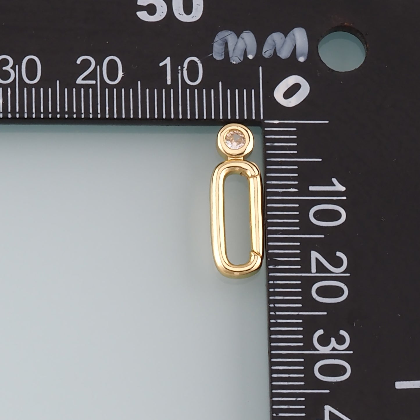 18K Gold Filled Oval Carabiner Clasp,Carabiner Lock Connector,Spring Push Gate for DIY Jewelry Finding Necklace Bracelet