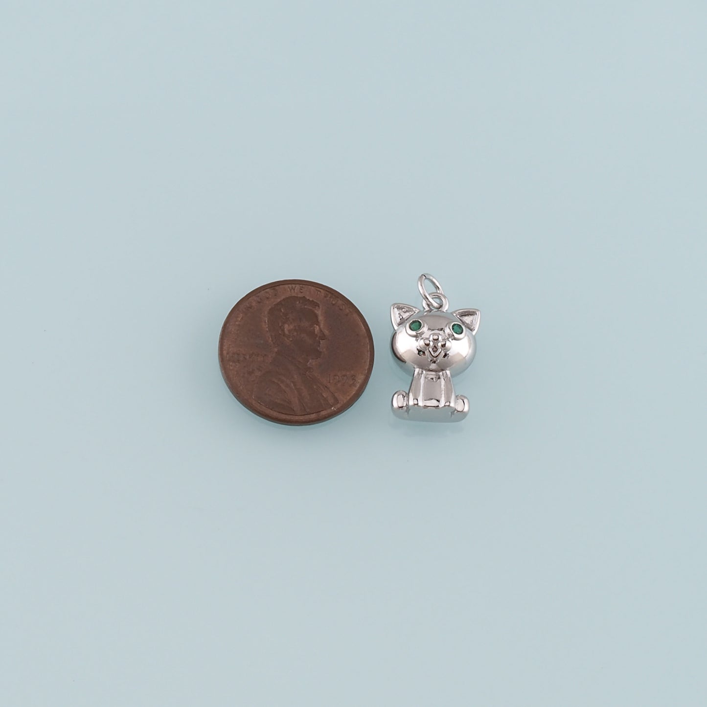 Gold Animal Charms,18K Gold Filled Cat Pendant,Cat Charm Bracelet Necklace for DIY Jewelry Making Supply