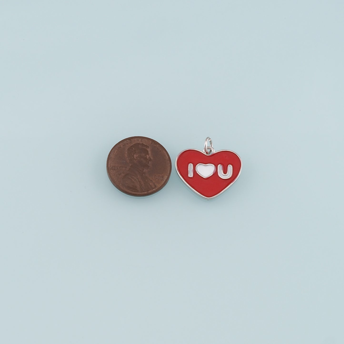 18K Gold Filled Heart Pendant,Enamel Heart Charm Bracelet Necklace for DIY Jewelry Making Supply