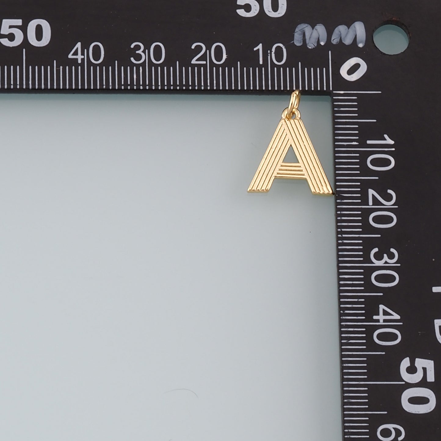 Gold letter Charms,18K Gold Filled letter Pendant,Initial Charm Bracelet Necklace for DIY Jewelry Making Supply