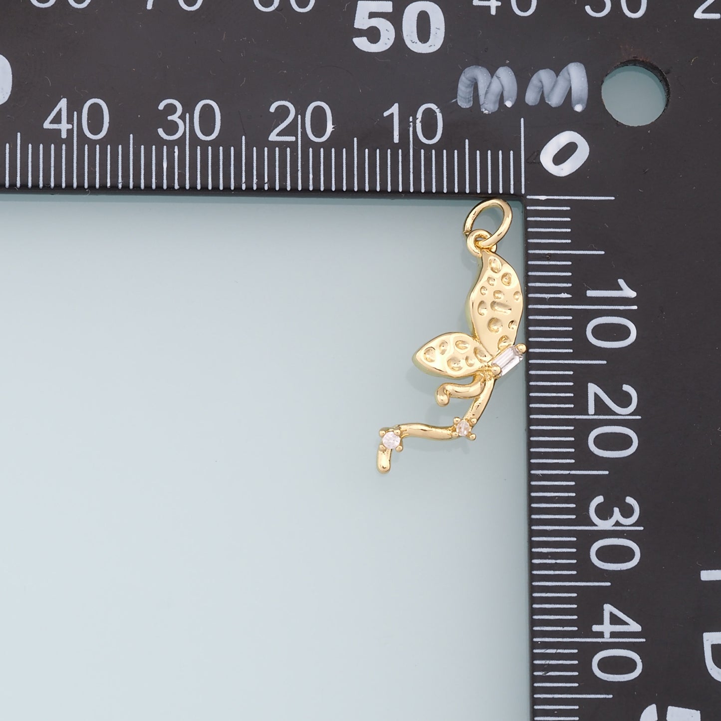 Gold Butterfly Charms,18K Gold Filled Butterfly Pendant,Butterfly Charm Bracelet Necklace for DIY Jewelry Making Supply