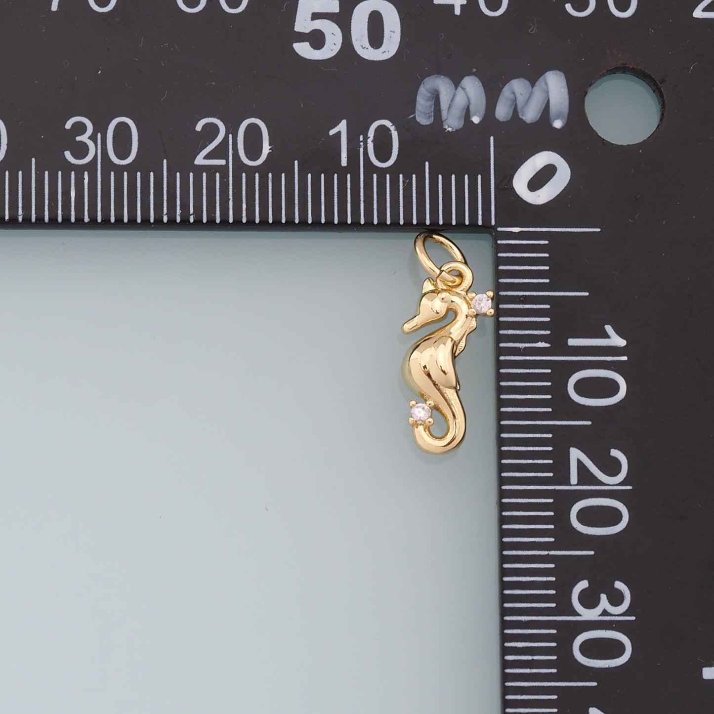 Gold Seahorse Charms,18K Gold Filled Seahorse Pendant,Seahorse Charm Bracelet Necklace for DIY Jewelry Making Supply