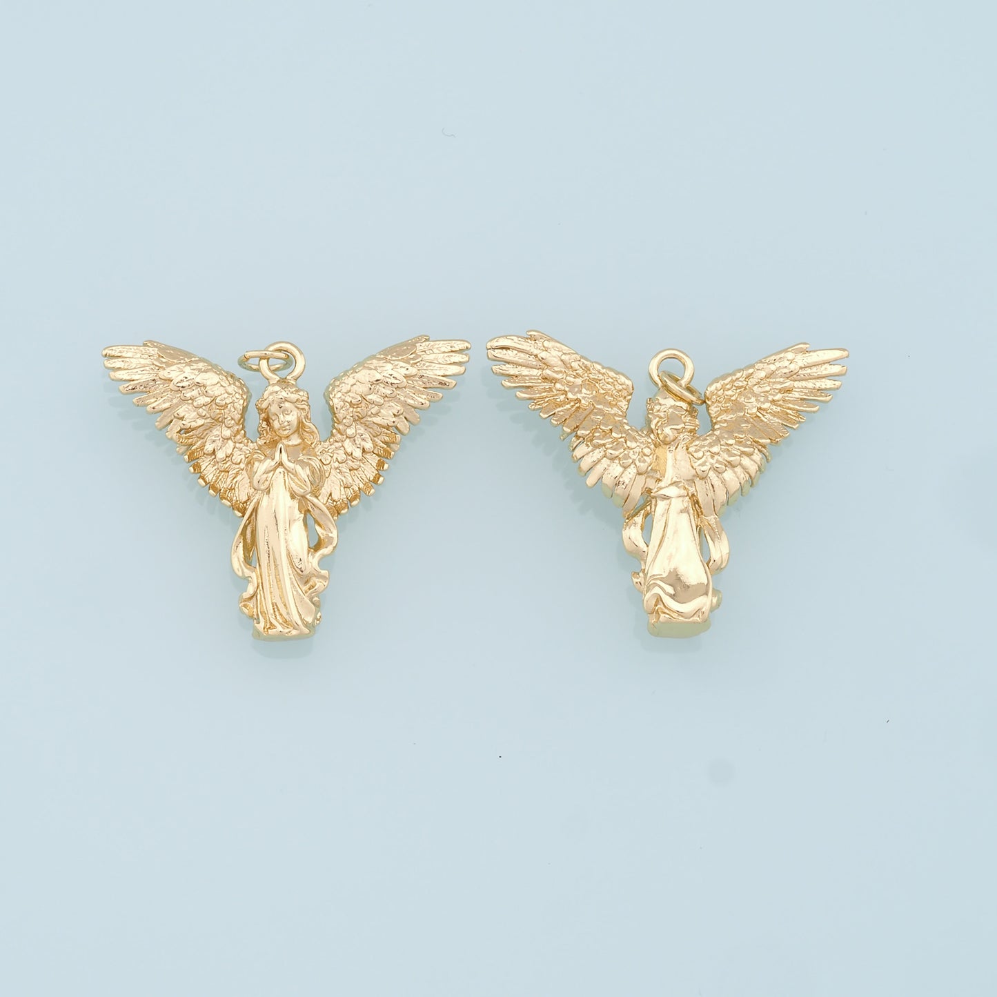 Gold Angel Charms,18K Gold Filled Angel Pendant,Angel Charm Bracelet Necklace for DIY Jewelry Making Supply