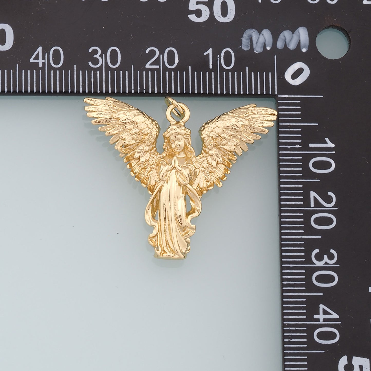 Gold Angel Charms,18K Gold Filled Angel Pendant,Angel Charm Bracelet Necklace for DIY Jewelry Making Supply