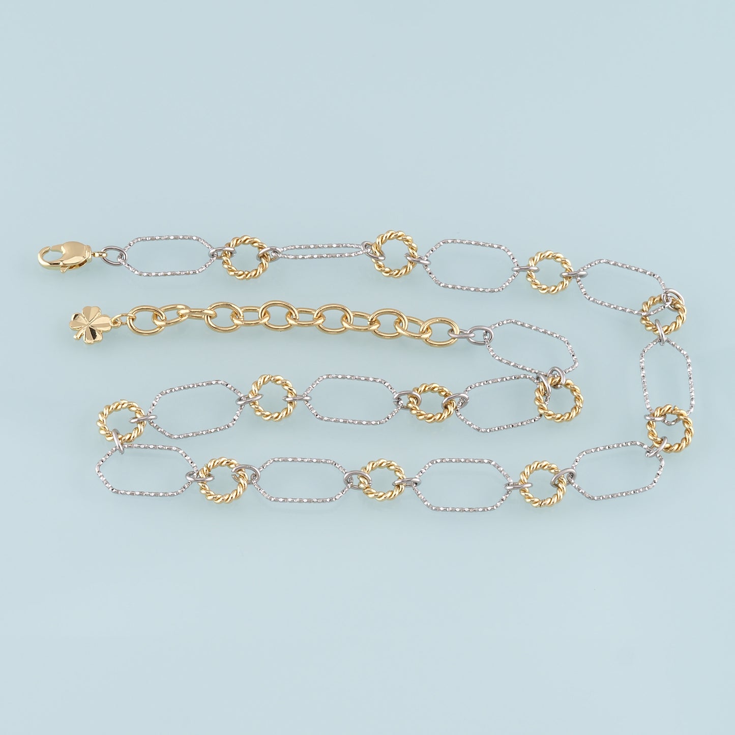 Gold Oval Chain,18K Gold Filled Twist for Necklace Bracelet DIY Jewelry Making Supply