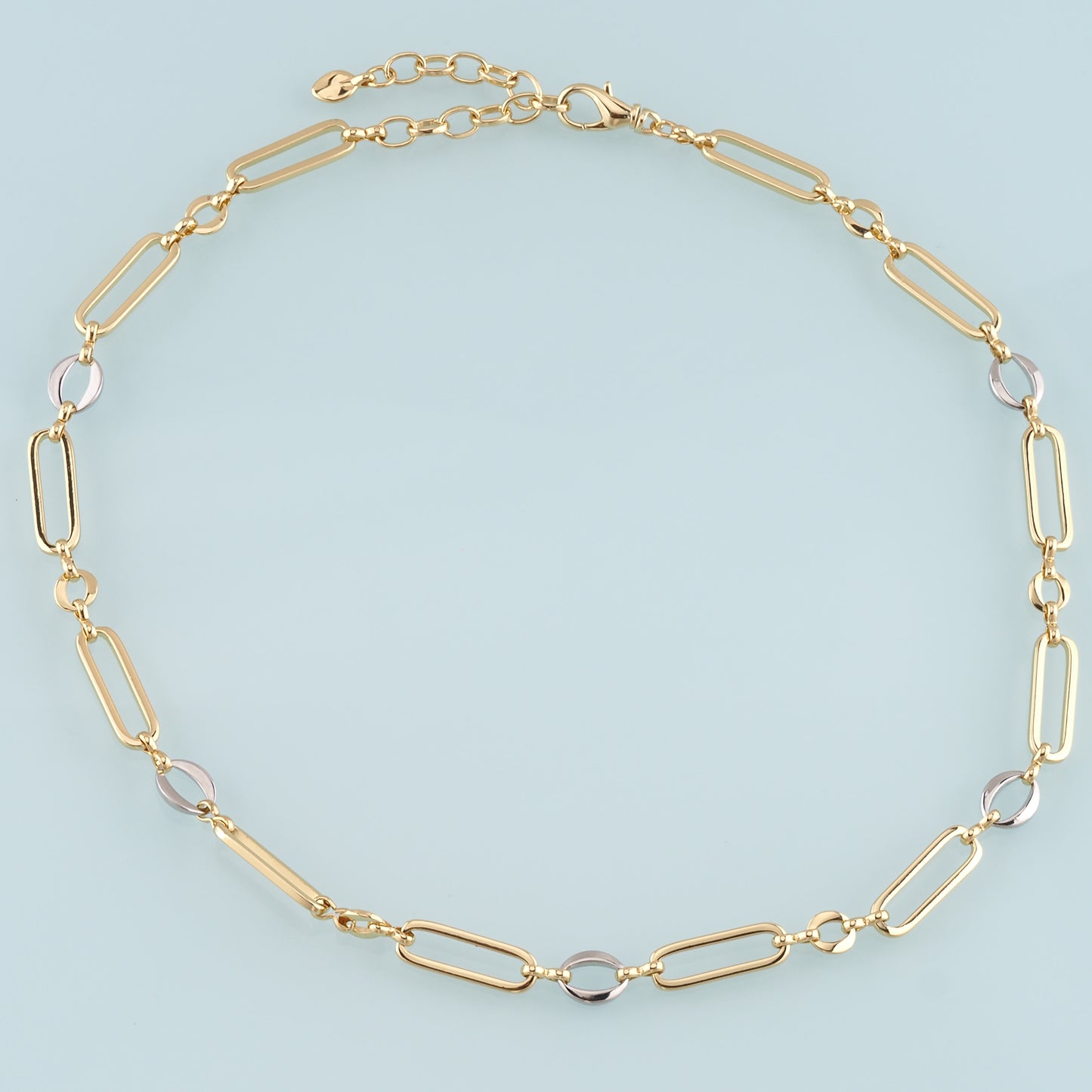 Gold Oval Chain,18K Gold Filled Paper Clip for Necklace Bracelet DIY Jewelry Making Supply