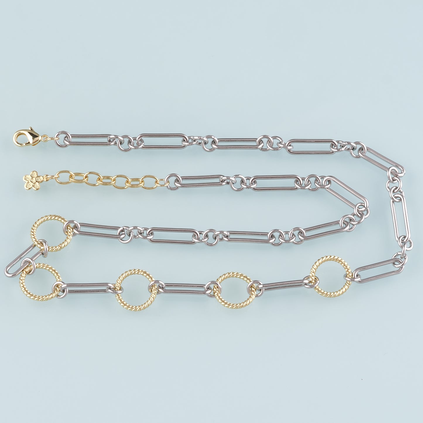 Gold Oval Chain,18K Gold Filled Twist for Necklace Bracelet DIY Jewelry Making Supply