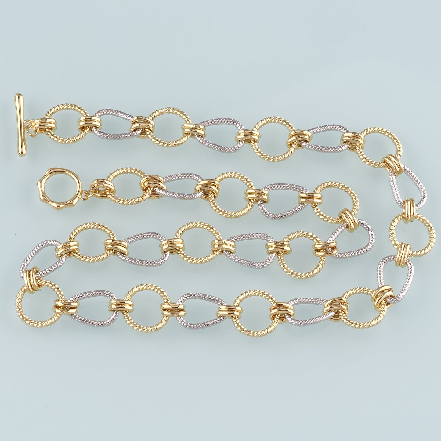 Gold Oval Chain,18K Gold Filled Twist for Necklace Bracelet DIY Jewelry Making Supply