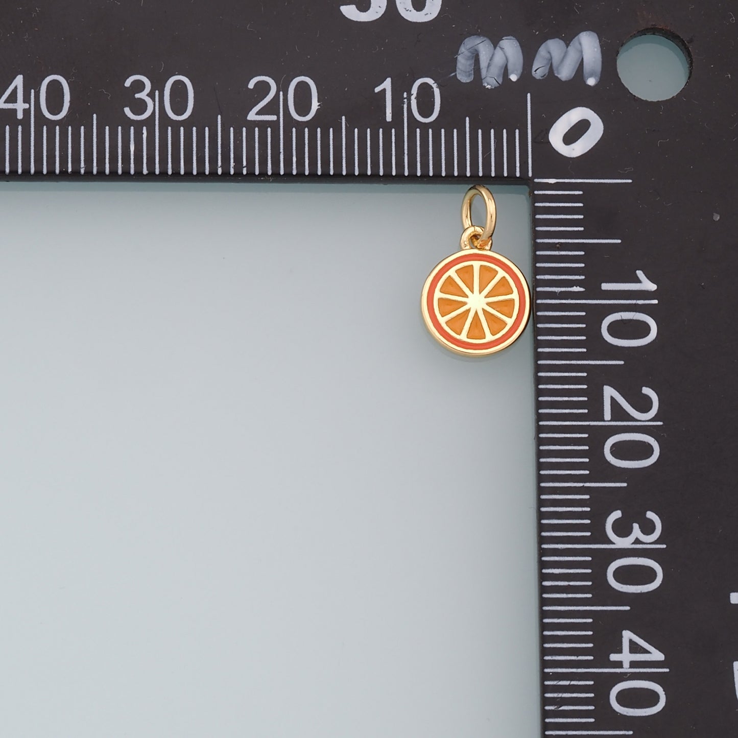 Gold Tiny Lemon Charms,18K Gold Filled Enamel Lemon Pendant,Fruit Charm Bracelet Necklace for DIY Jewelry Making Supply