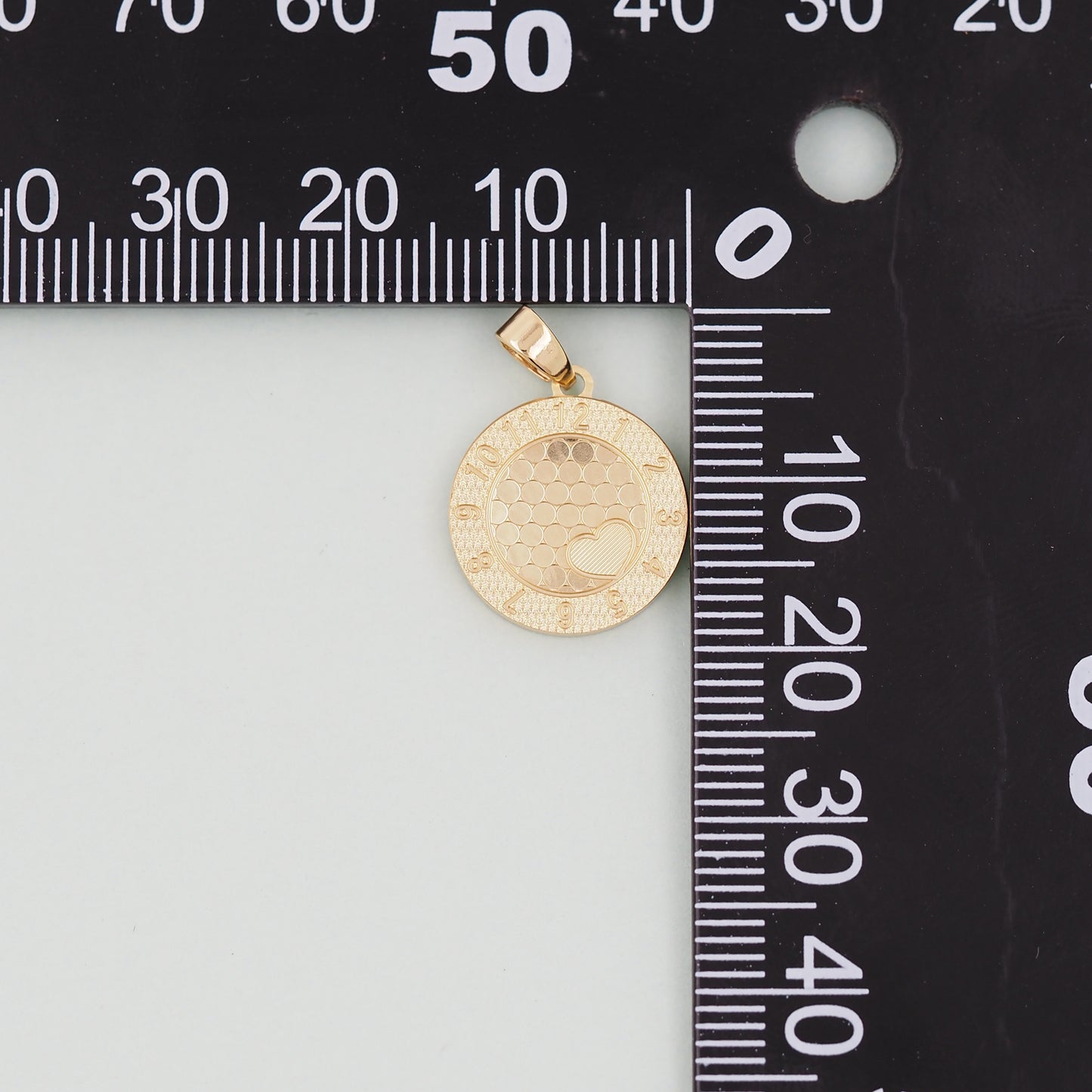 Gold time Charms,18K Gold Filled time Pendant,Stainless steel Heart Charm Bracelet Necklace for DIY Jewelry Making Supply