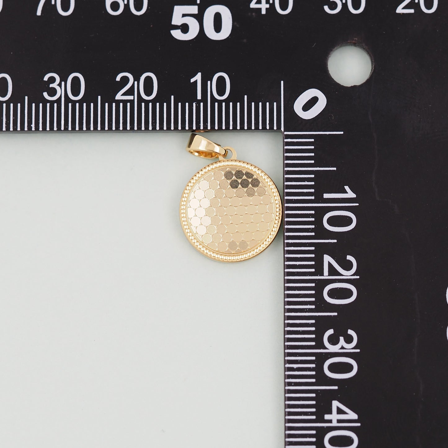 Gold Round Charms,18K Gold Filled Round Pendant,Round Charm Bracelet Necklace for DIY Jewelry Making Supply