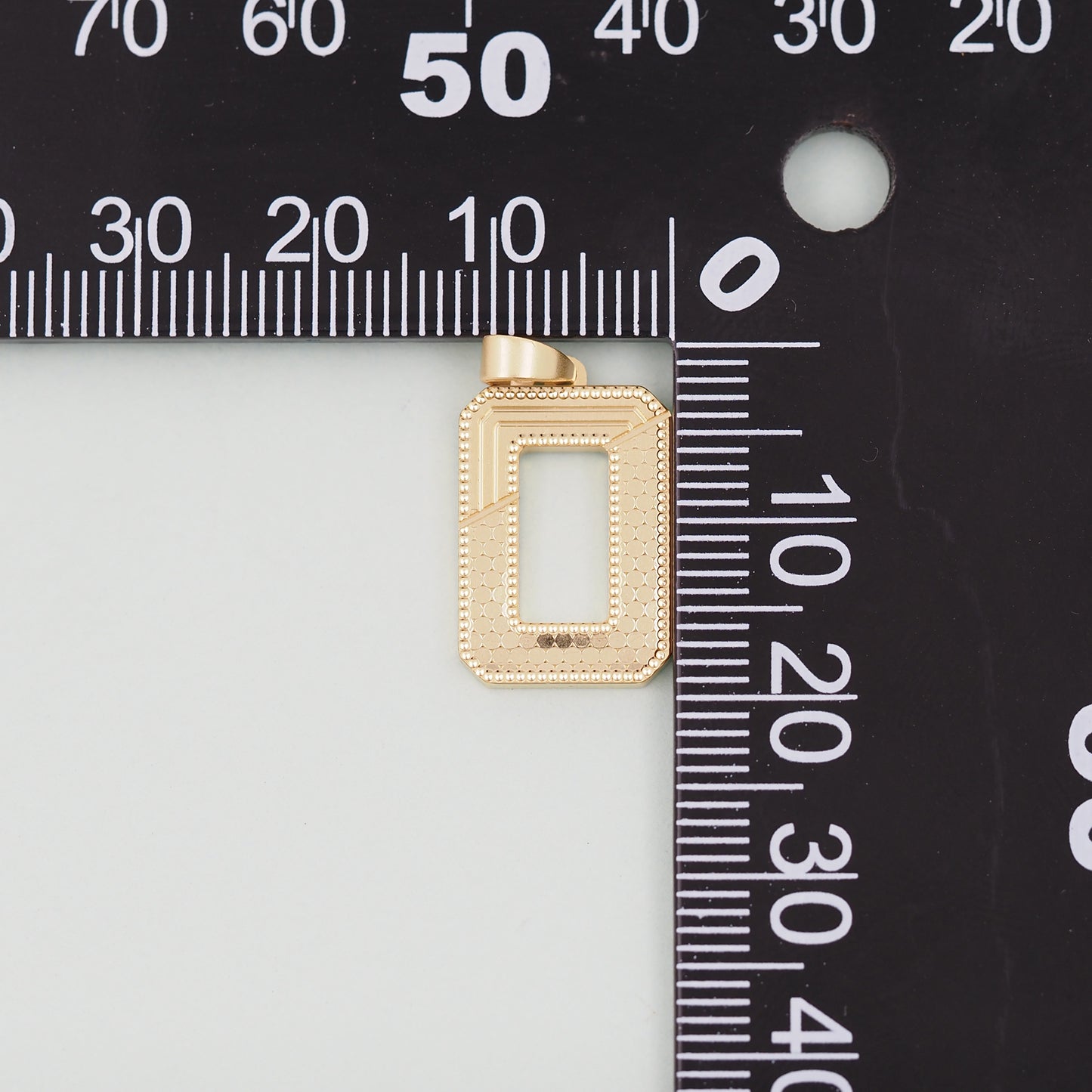 Gold rectangle Charms,18K Gold Filled rectangle Pendant,Stainless steel rectangle Charm Bracelet Necklace for DIY Jewelry Making Supply
