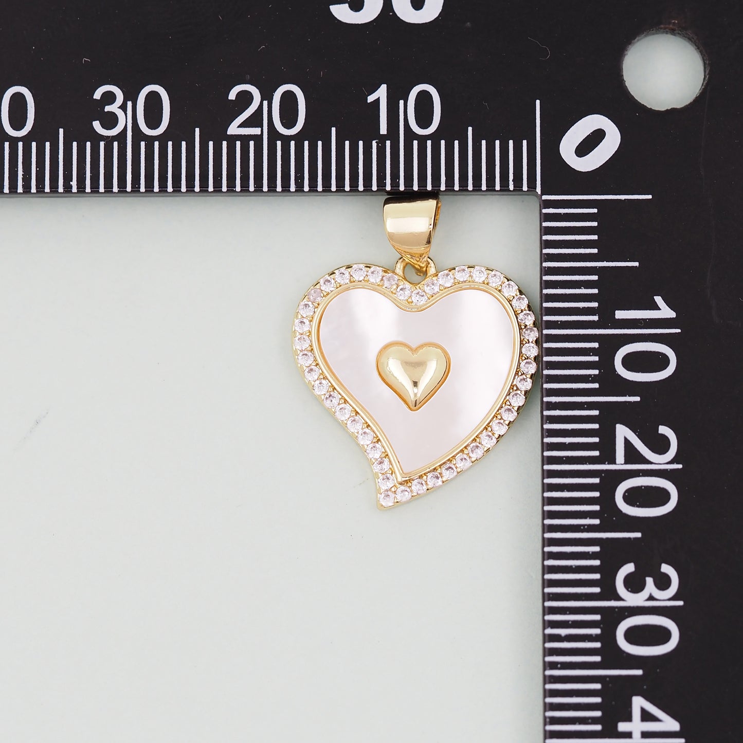 Gold Heart Charms,18K Gold Filled Heart Pendant,Shell Heart Charm Bracelet Necklace for DIY Jewelry Making Supply