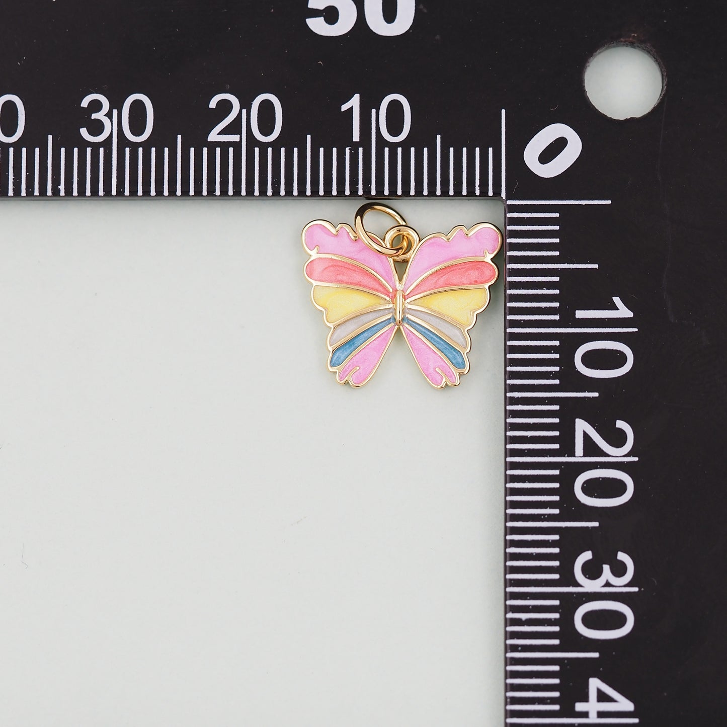 Gold Butterfly Charms,18K Gold Filled Butterfly Pendant,Enamel Butterfly Charm Bracelet Necklace for DIY Jewelry Making Supply