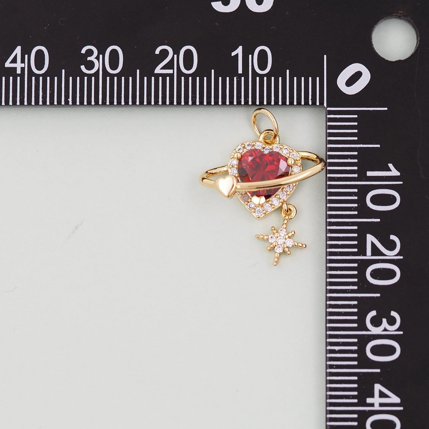 Gold Heart Charms,18K Gold Filled Heart Pendant,Star Charm Bracelet Necklace for DIY Jewelry Making Supply