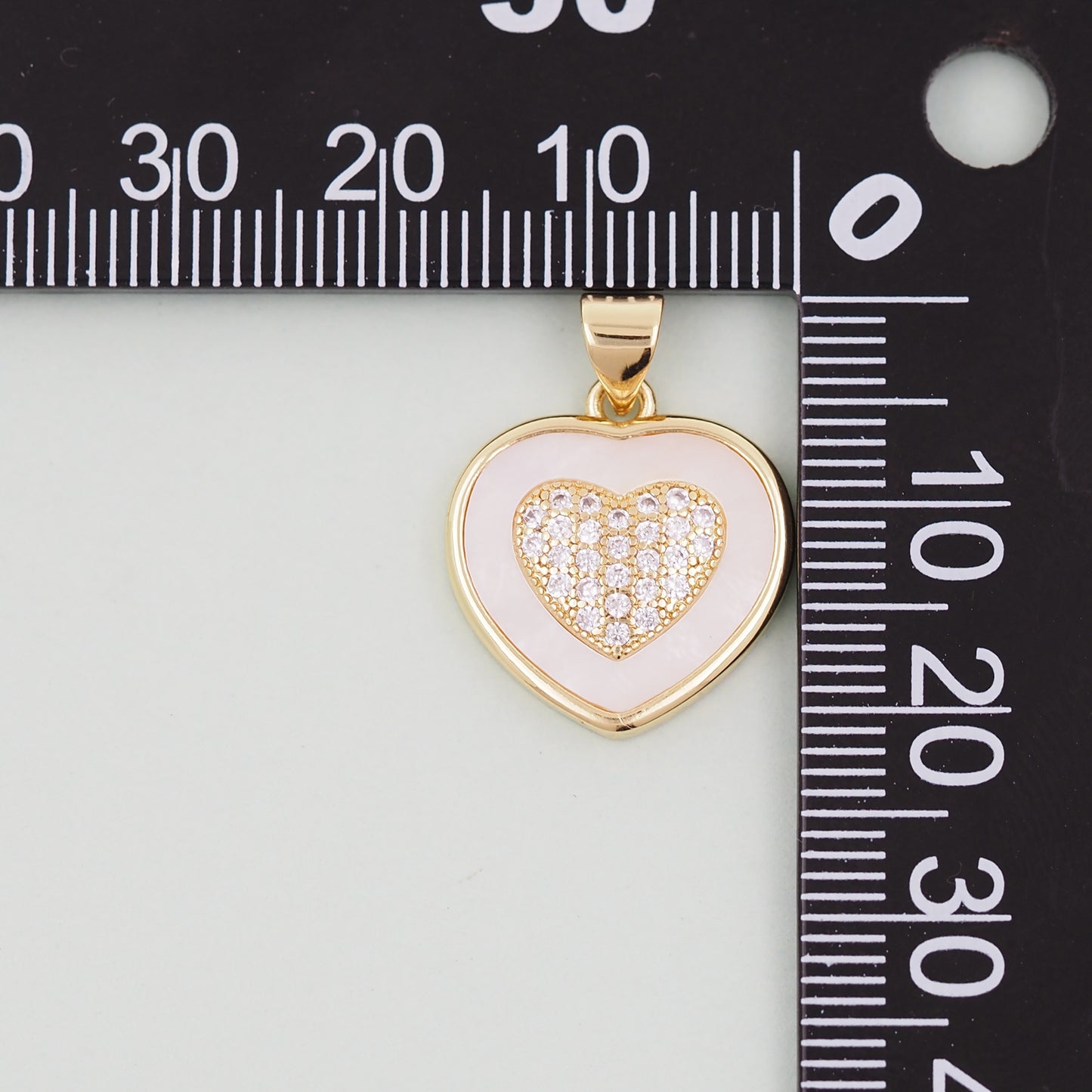Gold Heart Charms,18K Gold Filled Heart Pendant,Heart Charm Bracelet Necklace for DIY Jewelry Making Supply