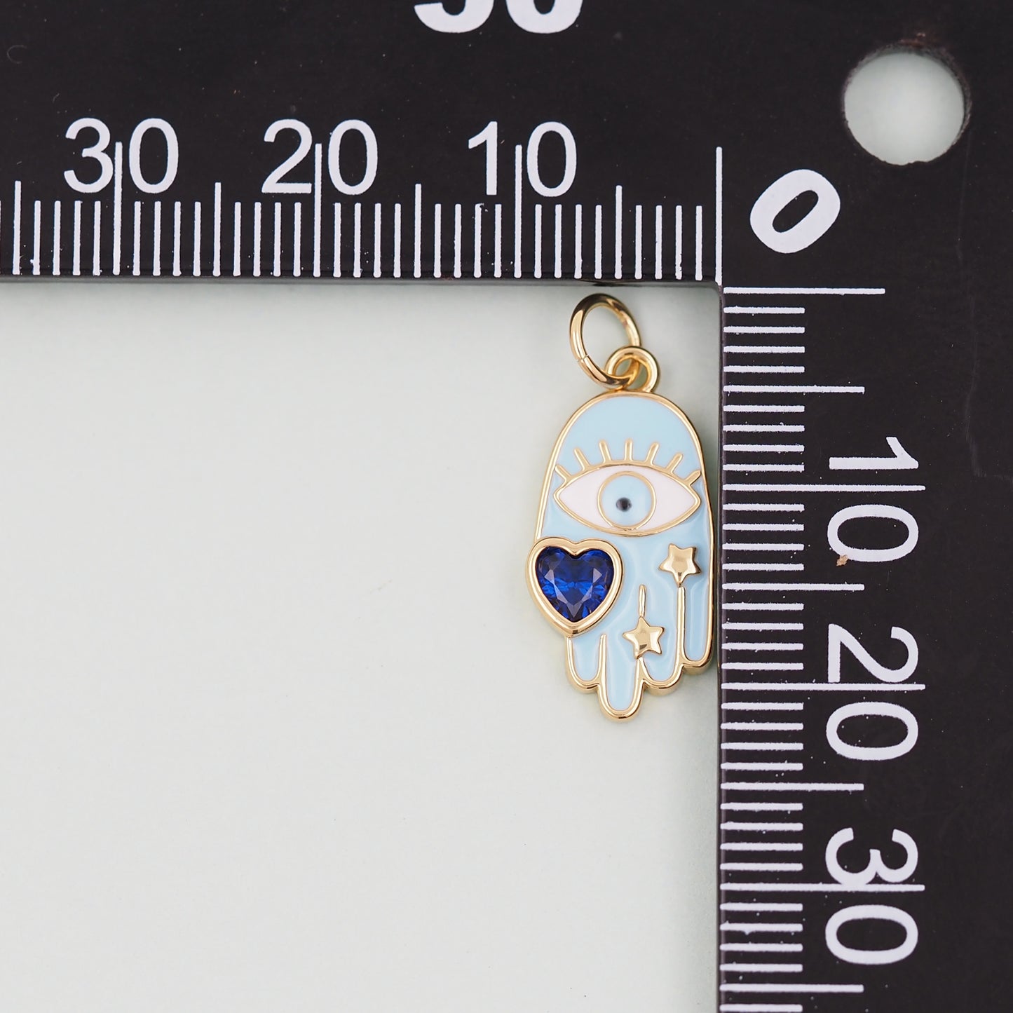 Gold Hamsa Charms,18K Gold Filled CZ Micro Pave Hamsa Pendant,Hamsa Protection Charms Bracelet Necklace for DIY Jewelry Making Supply