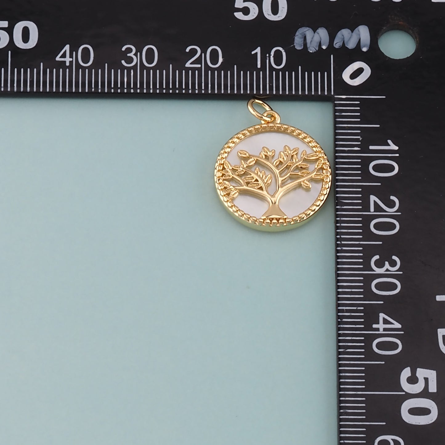 Gold Tree Charms,18K Gold Filled Tree of Life Pendant,Tree of Life Charm Bracelet Necklace for DIY Jewelry Making Supply